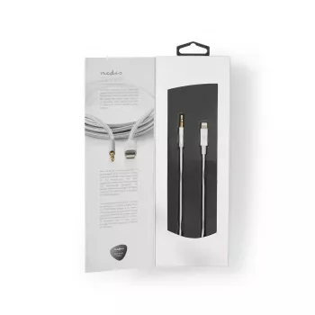 Nedis CCTB39940AL10 Lightning-kabel 1m aluminium 3,5-mm-aansluiting