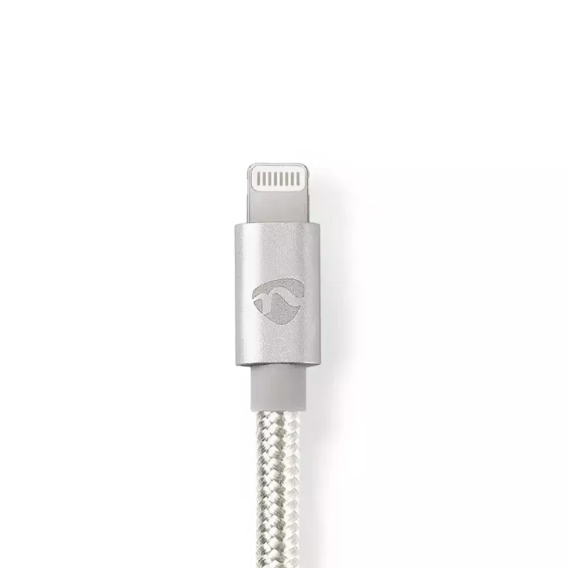 Nedis CCTB39940AL10 Lightning-kabel 1m aluminium 3,5-mm-aansluiting