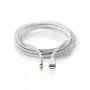 Nedis CCTB39940AL10 Lightning-kabel 1m aluminium 3,5-mm-aansluiting