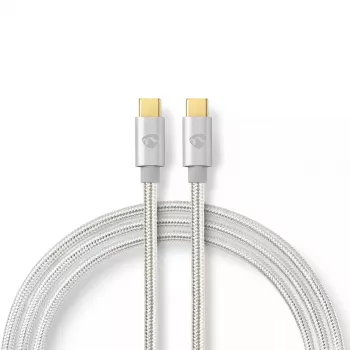 USB-kabel Nedis CCTB60800AL20 USB 2.0 2 m USB-C zilver