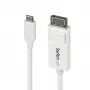 StarTech.com 6ft (2m) USB-C naar DisplayPort 1.2-kabel, bidirectioneel, 4K 60Hz, wit, videoadapterkabel voor Apple MacBook Pro / Air M1 M2 M3 M4, Mac Mini / Studio, Thunderbolt-compatibel