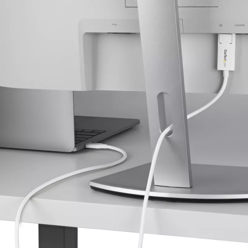 StarTech.com 6ft (2m) USB-C naar DisplayPort 1.2-kabel, bidirectioneel, 4K 60Hz, wit, videoadapterkabel voor Apple MacBook Pro / Air M1 M2 M3 M4, Mac Mini / Studio, Thunderbolt-compatibel