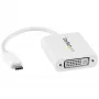 StarTech.com USB-C naar DVI-adapter - wit, 3.2 Gen 2 (3.1 Gen 2), USB Type-C, DVI-uitgang, 1920 x 1200 pixels