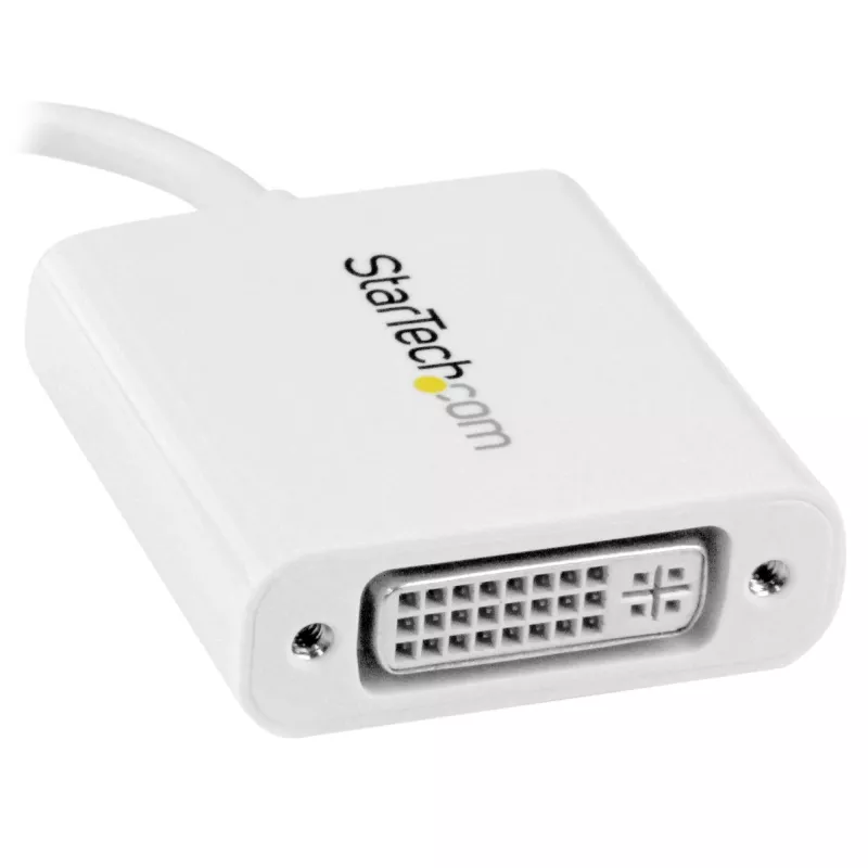 StarTech.com USB-C naar DVI-adapter - wit, 3.2 Gen 2 (3.1 Gen 2), USB Type-C, DVI-uitgang, 1920 x 1200 pixels