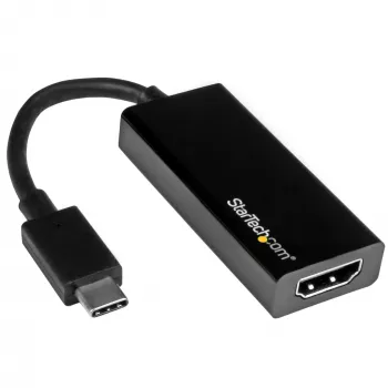 StarTech.com USB-C naar HDMI-adapter met 4K 30Hz - zwart, 3.2 Gen 2 (3.1 Gen 2), USB Type-C, HDMI-uitgang, 3840 x 2160 pixels