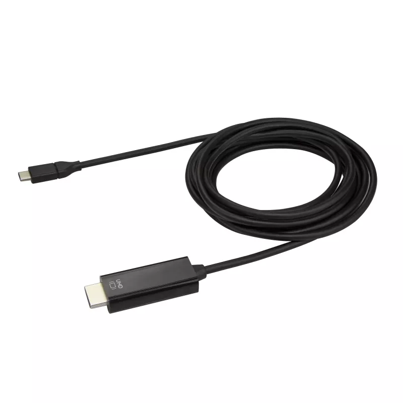 StarTech.com 3m USB-C-naar-HDMI-kabel – 4K 60Hz USB Type-C naar HDMI 2.0 videoadapterkabel – Thunderbolt 3 compatibel – laptop naar HDMI-monitor/display – DP 1.2 Alt Mode HBR2 – zwart