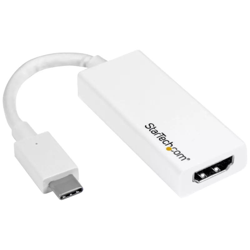 StarTech.com USB-C naar HDMI-adapter - wit - 4K 60Hz, USB Type-C, HDMI-uitgang, 3840 x 2160 pixels