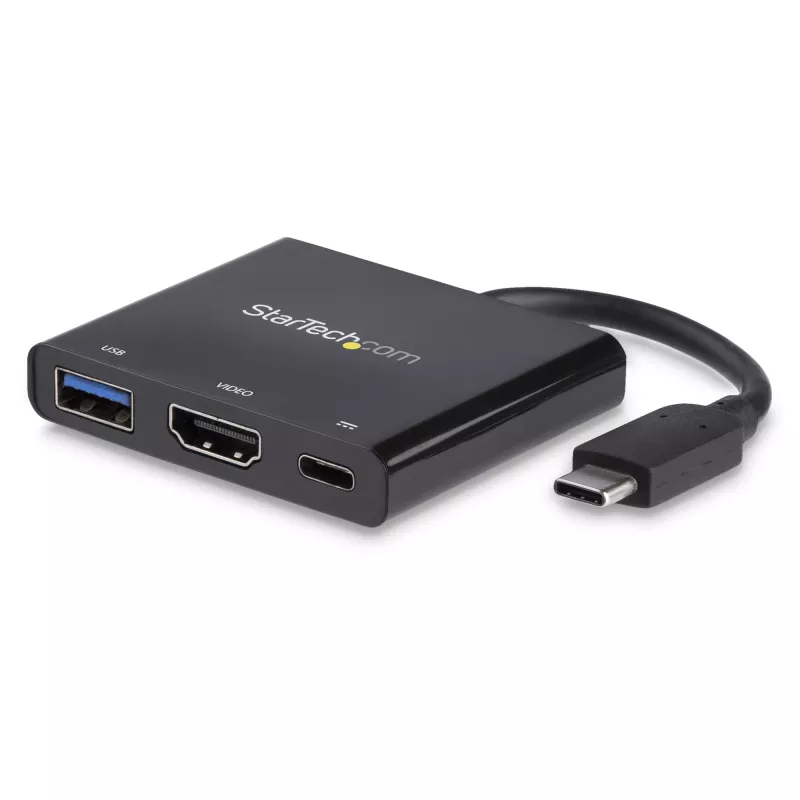 StarTech.com USB-C multiport-adapter met HDMI – USB 3.0-poort – 60W PD – zwart