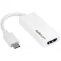 StarTech.com USB-C naar HDMI-adapter met 4K 30Hz - wit, USB Type-C, HDMI-uitgang, 3840 x 2160 pixels