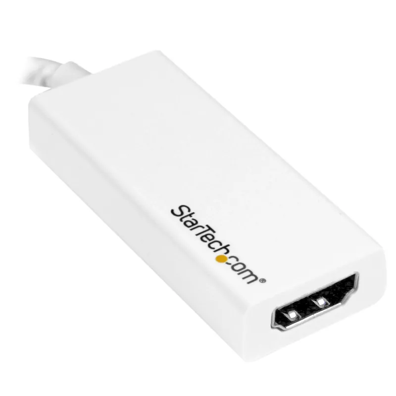 StarTech.com USB-C naar HDMI-adapter met 4K 30Hz - wit, USB Type-C, HDMI-uitgang, 3840 x 2160 pixels