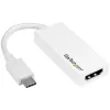 StarTech.com USB-C naar HDMI-adapter met 4K 30Hz - wit, USB Type-C, HDMI-uitgang, 3840 x 2160 pixels