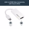 StarTech.com USB-C naar HDMI-adapter met 4K 30Hz - wit, USB Type-C, HDMI-uitgang, 3840 x 2160 pixels