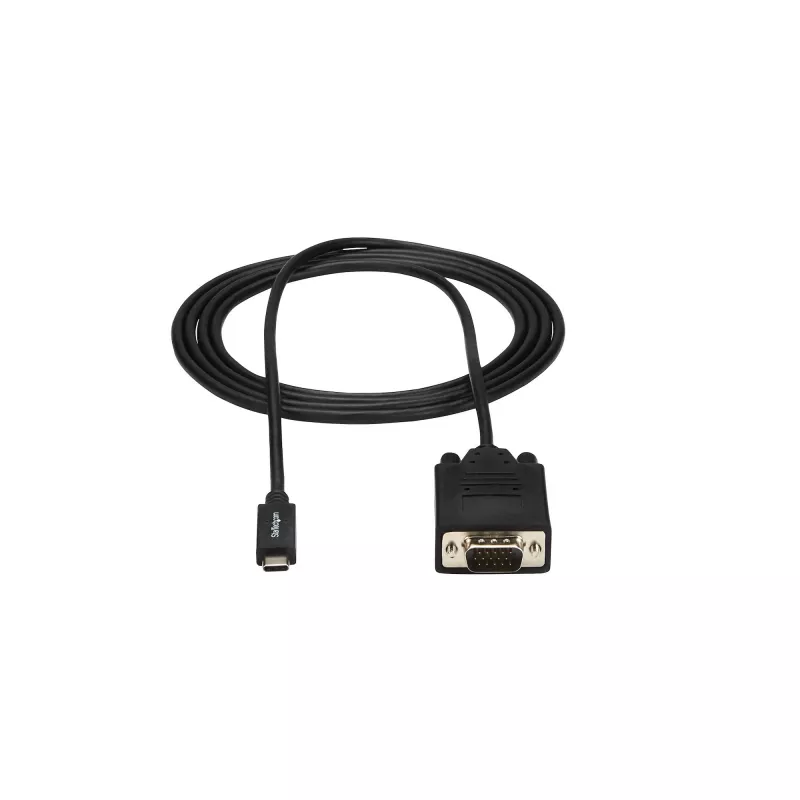StarTech.com 1,8 m USB-C-naar-VGA-kabel – 1920 x 1200/1080p USB Type-C-naar-VGA video-actieve adapterkabel – Thunderbolt 3-compatibel – laptop naar VGA-monitor/projector – DP Alt Mode HBR2