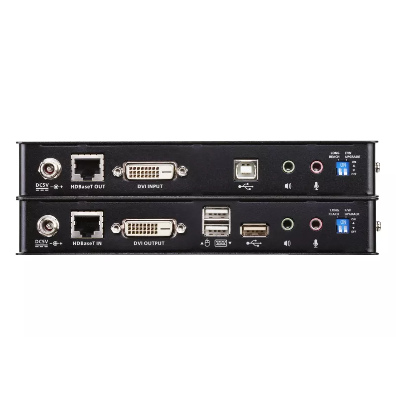 ATEN USB 2.0 DVI Single Link via 1 CAT-kabel (100 m) KVM-extender met volledige USB 2.0-ondersteuning (tot 480 Mbit/s) / HDBaseT 2.0
