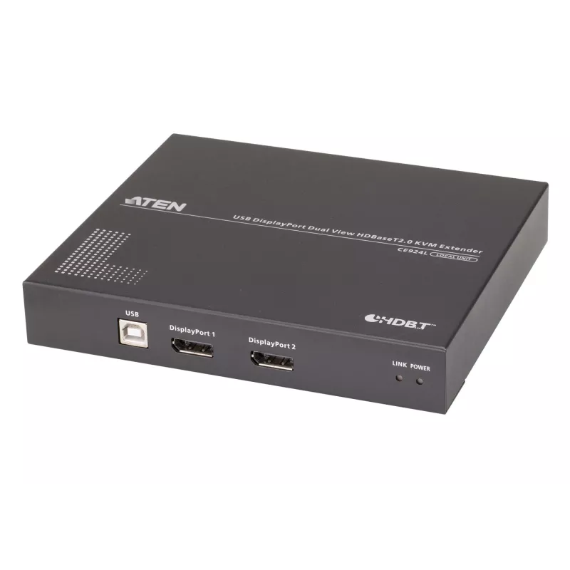 ATEN USB DisplayPort Dual View HDBaseT™ 2.0 KVM-extender (4K@100m voor enkele weergave)