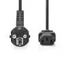Netkabel Nedis CEGL10000BK50 5 m CEE7/7 K13-koppeling zwart