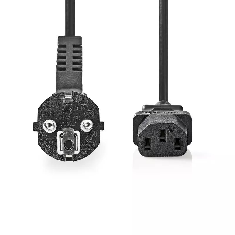 Netkabel Nedis CEGL10000BK50 5 m CEE7/7 K13-koppeling zwart
