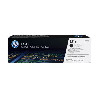 HP 131X 2-pack originele LaserJet-tonercartridges, zwart, hoge capaciteit