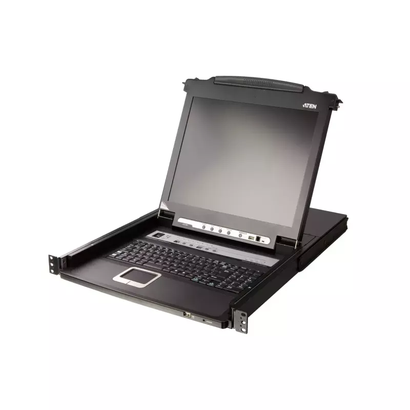 KVM-switch ATEN CL5708M Rackeinbau zwart 1HE 17 inch LCD CL5708M-ATA-GG