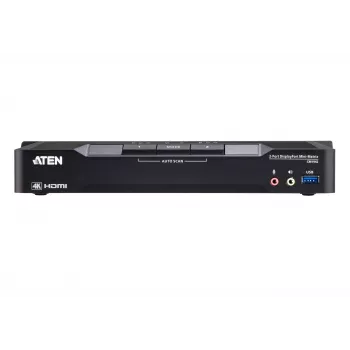 ATEN 2-poorts 4K DisplayPort dual-display mini-matrix Boundless KVM-switch