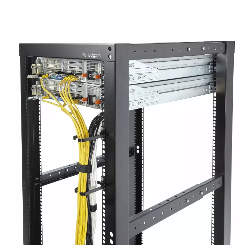 StarTech.com 5-pack 1U verticale kabelgeleiding D-ring haken, kabelmanager voor 19-inch serverracks/kasten, netwerkrack kabelorganizer, kabelgeleidingsringen