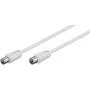 Coaxkabel Microconnect COAX015W RCA 1,5 m wit