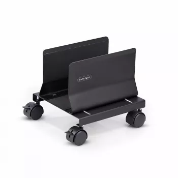 StarTech.com computertorenwagen, rolbare mobiele CPU-caddy op wielen (rollen), max. belasting 21 kg, verstelbare pc-behuizinghouder, desktopvloerstandaard, stalen dolly