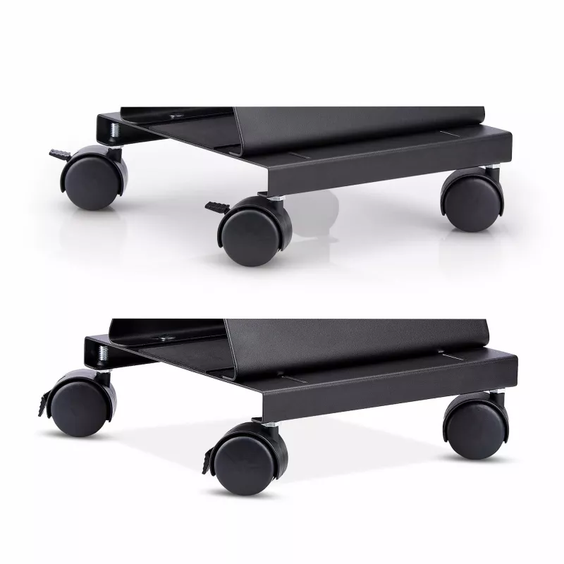 StarTech.com computertorenwagen, rolbare mobiele CPU-caddy op wielen (rollen), max. belasting 21 kg, verstelbare pc-behuizinghouder, desktopvloerstandaard, stalen dolly
