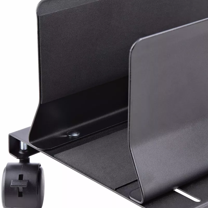 StarTech.com computertorenwagen, rolbare mobiele CPU-caddy op wielen (rollen), max. belasting 21 kg, verstelbare pc-behuizinghouder, desktopvloerstandaard, stalen dolly