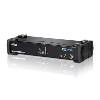 ATEN 2-poorts USB DVI Dual Link KVM-switch met audio & USB 2.0-hub (KVM-kabel inbegrepen)