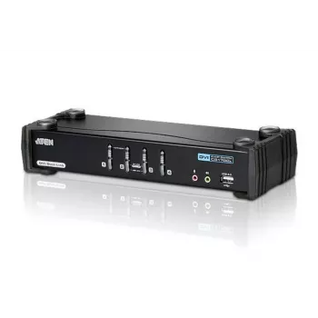 ATEN 4-poorts USB DVI Dual Link KVM-switch met audio & USB 2.0-hub (KVM-kabel inbegrepen)