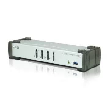 ATEN 4-poorts USB 3.1 Gen 1 DisplayPort 1.1 KVMP™-switch met luidspreker (KVM-kabel meegeleverd)