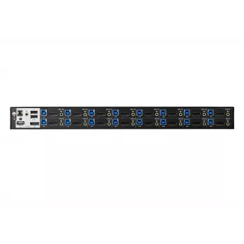 ATEN 16-poorts USB 3.0 4K DisplayPort KVM-switch, 4096 x 2160 pixels, 4K Ultra HD, 26,66 W, zwart