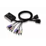 ATEN 2-poorts USB DVI KVM-switch met audio, 1920 x 1200 pixels, WUXGA, 1,9 W, zwart