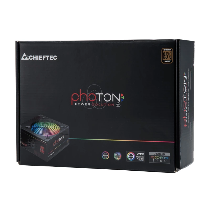 Chieftec Photon CTG-750C-RGB 750 W voeding, Bronze, 120 mm RGB-ventilator