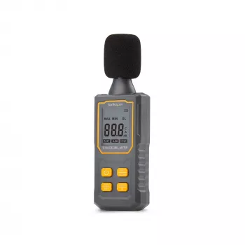 StarTech.com draagbare digitale geluidsniveaumeter met groot lcd, geluids-/decibelmeter voor serverruimte/kantoor, audiomonitor, 30-130 dBA bereik, nauwkeurige min-/max-waarden