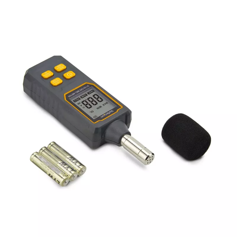 StarTech.com draagbare digitale geluidsniveaumeter met groot lcd, geluids-/decibelmeter voor serverruimte/kantoor, audiomonitor, 30-130 dBA bereik, nauwkeurige min-/max-waarden