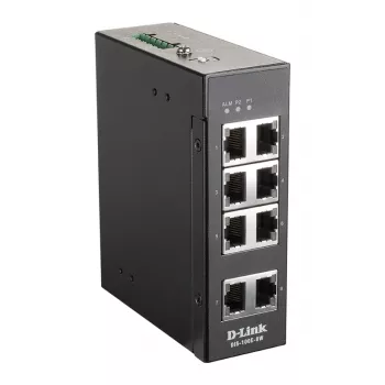 D-Link 8-poorts unmanaged industriële switch met 8 x 10/100 BaseT(X)-poorten