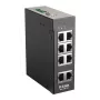 D-Link 8-poorts unmanaged industriële switch met 8 x 10/100 BaseT(X)-poorten