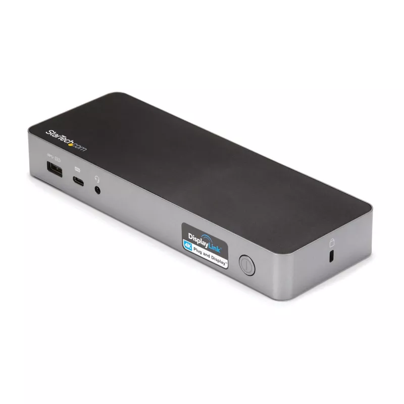 StarTech.com universele laptop-dockingstation, hybride USB-C & USB-A dock, dual 4K DP & HDMI, 60W PD, Mac / Windows / Chrome OS, 4x USB 5Gbps hub, GbE