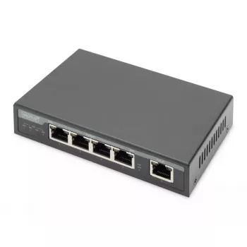 Digitus 4-poorts Gigabit 4PPoE extender 802.3at 60W zwart