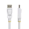 StarTech.com 10ft (3m) witte VESA-gecertificeerde DisplayPort 1.2-kabel, 4K 60Hz, 21,6 Gbit/s, vergrendelbare DP-stekkers, DP 1.2 DisplayPort-kabel, DP-monitorkabel, M/M