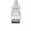 StarTech.com 10ft (3m) witte VESA-gecertificeerde DisplayPort 1.2-kabel, 4K 60Hz, 21,6 Gbit/s, vergrendelbare DP-stekkers, DP 1.2 DisplayPort-kabel, DP-monitorkabel, M/M