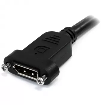 StarTech.com 1 m Panel Mount DisplayPort-kabel – 4K x 2K – DisplayPort 1.2 verlengkabel stekker naar bus – DP-videoverlengkabel met Panel Mount DP-aansluiting – DP-monitorkabel