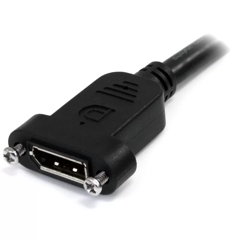 StarTech.com 1 m Panel Mount DisplayPort-kabel – 4K x 2K – DisplayPort 1.2 verlengkabel stekker naar bus – DP-videoverlengkabel met Panel Mount DP-aansluiting – DP-monitorkabel