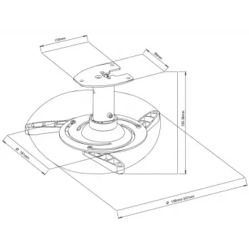 Vivolink VLMC101-H Projectorbeugel plafond wit