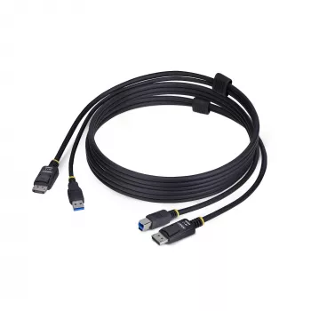 StarTech.com 6ft (1,8 m) DisplayPort en USB 5 Gbit/s KVM-kabel, 4K 60 Hz, universeel compatibele DP 1.2/USB 3.0 combikabel voor KVM-switches