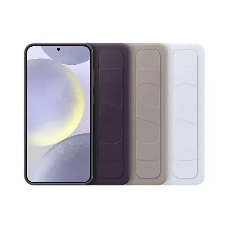 Cover Samsung Galaxy S24+ lichtblauw monochromatisch tafelstandaard