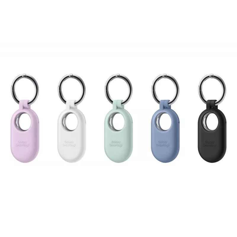Samsung siliconen hoesje met karabijnhaak voor Galaxy SmartTag2, lavendel, EF-PT560CVEGWW