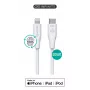 Lightning-kabel eSTUFF ES602270 3m USB-C 2,4A wit